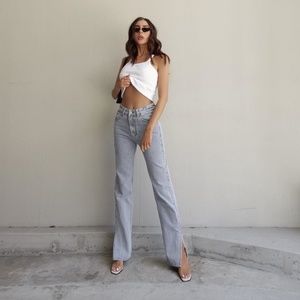 DISSH Vinnie Split Leg Denim Jean in Light Blue